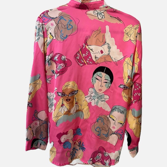 Galita Multi colour button down shirt. Size M - Picture 3 of 7